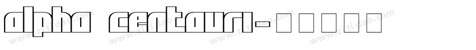 Alpha Centauri字体转换